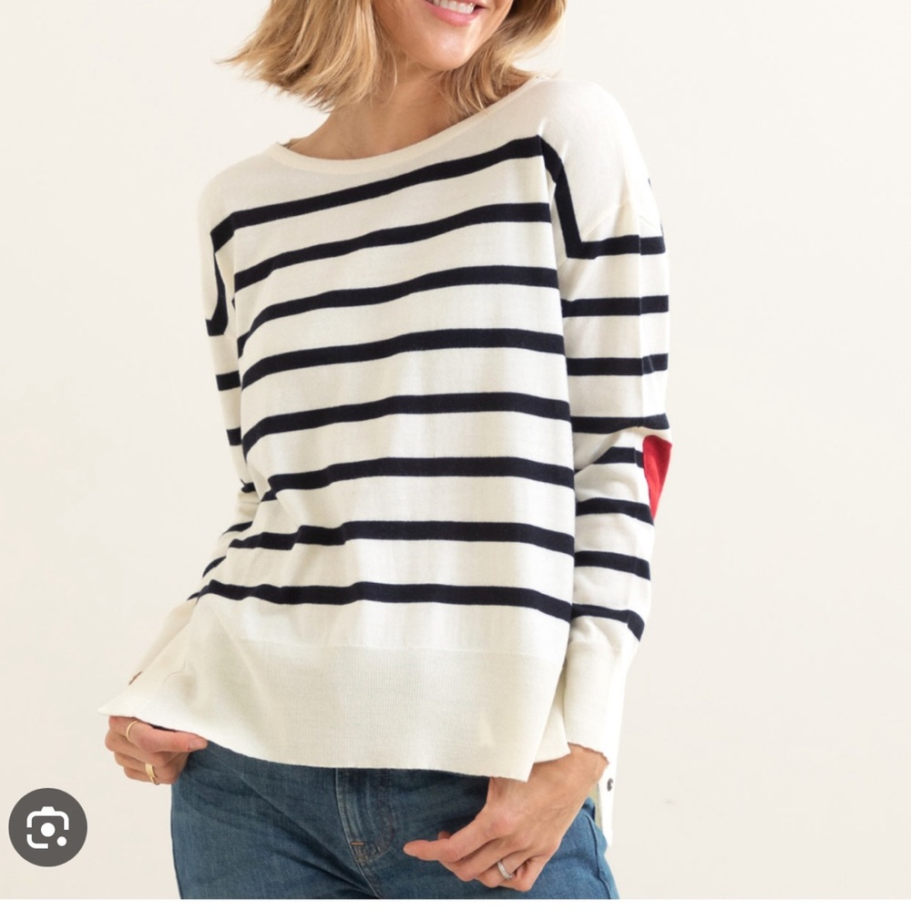 Mer sea amour striped sweater orig $118